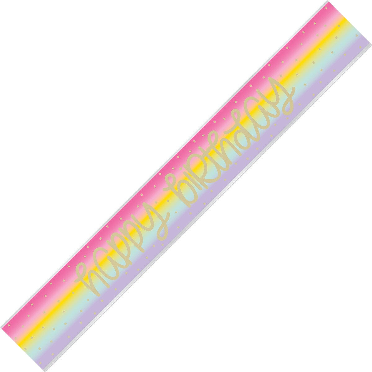 Rainbow Star Happy Birthday Foil Banner 2.74m (9')