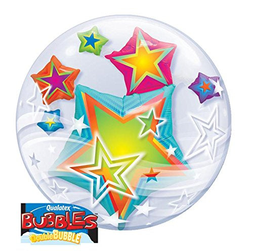 Double Bubble Multicoloured Stars 61cm
