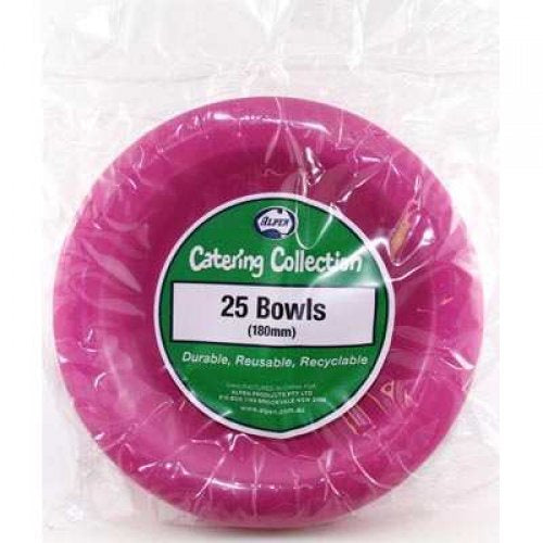 Plastic Bowl Magenta Pack of 20