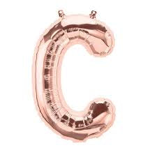 FOIL BALLOON 16" LETTER ROSE GOLD #C
