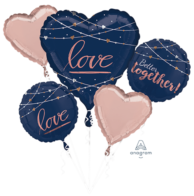 Bouquet Navy Wedding Pack of 5