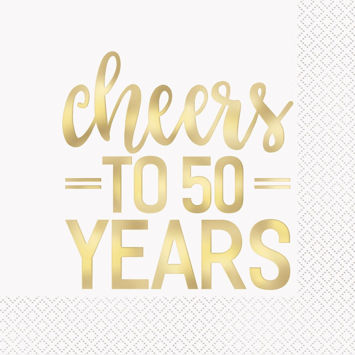 Cheers To 50 Gold Lunch Napkins Pack Of 16