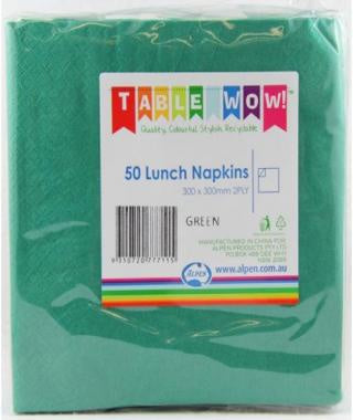 Lunch Napkins Green Pack of 50