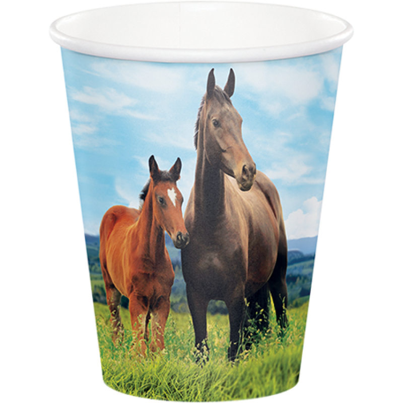 Horse and Pony Cups Paper 266ml