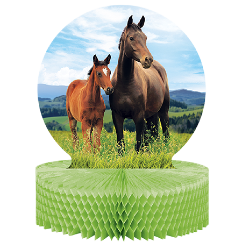 Horse and Pony Centrepiece Honeycomb 30cm x 23cm