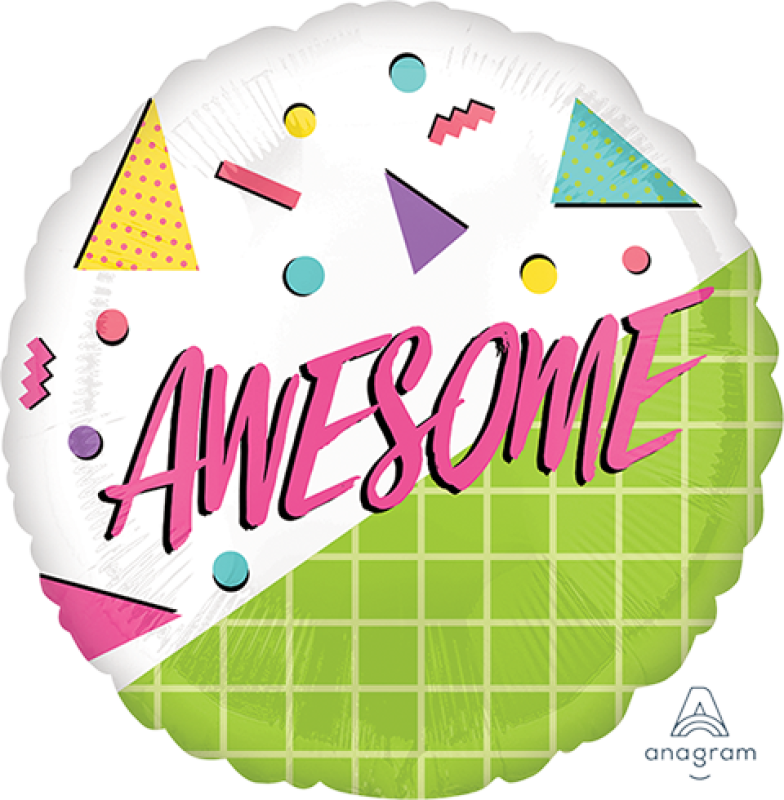 Foil Balloon 45cm Standard Hx Awesome Party