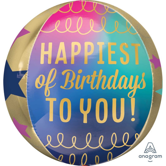 Orbz Happiest Of Birthdays To You Stars And Gold