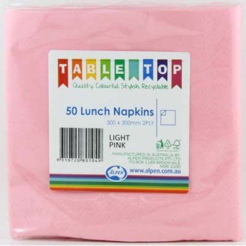 Lunch Napkins Light Pink Pack of 50