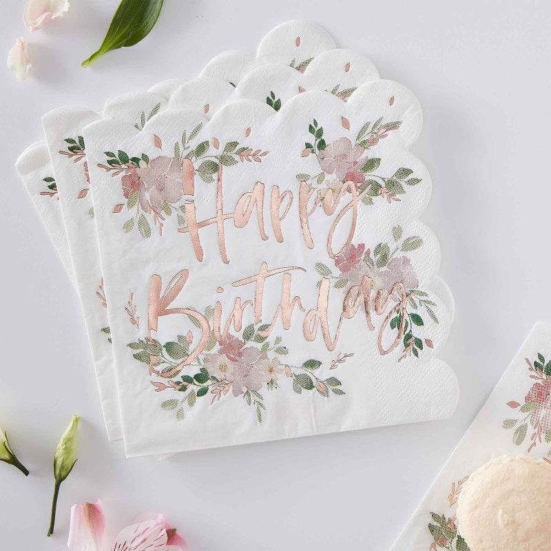 GR Ditsy Floral Napkins HBD