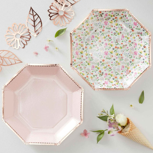 GR Ditsy Floral Ppr Plates 9in