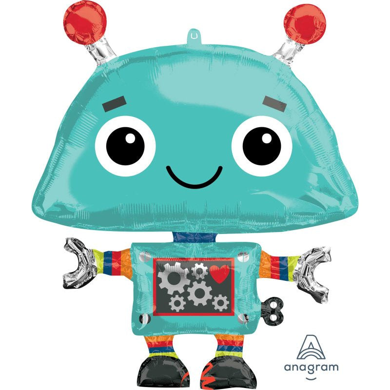 Anagram Foil Super Shape Balloon 63cm x 73cm Robot