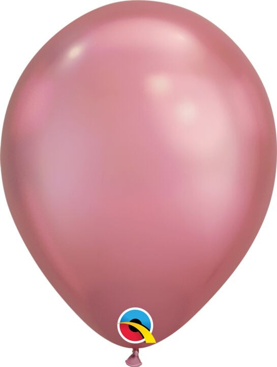 11"(28cm) Chrome Mauve Latex Balloons Pack of 100