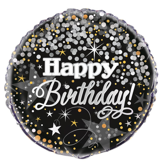 Glittering Birthday "Happy Birthday" 45cm (18") Foil Balloon