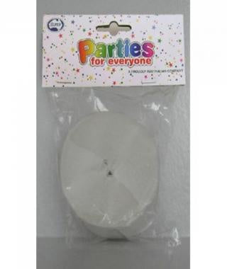 Crepe Paper Streamers 30m White