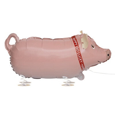 Walking Pig Foil Balloon 24.5" (62.2cm)