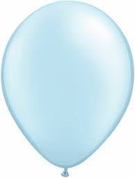 Latex 16"(40cm) Helium Quality Metallic Latex Balloons Light Blue Pack Of 50