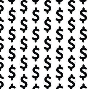 Dollar sign scatters black
