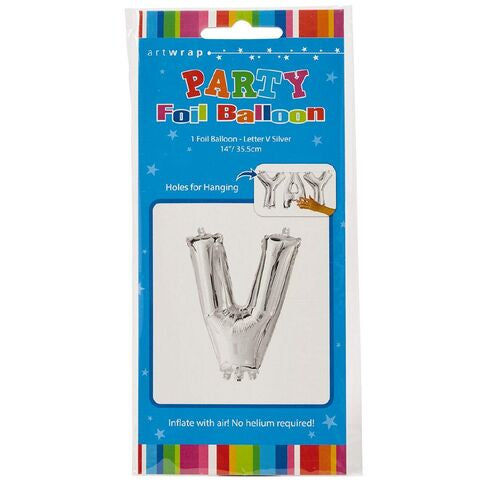 Foil Balloon 35cm Silver V
