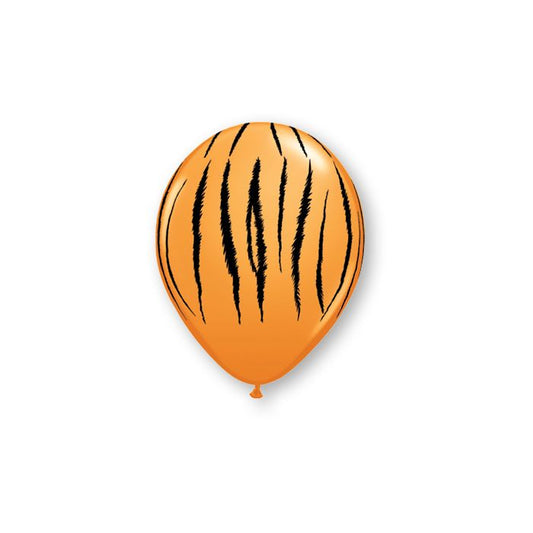 11" Print Safari Tiger Stripes Latex Balloons Pack Of 50