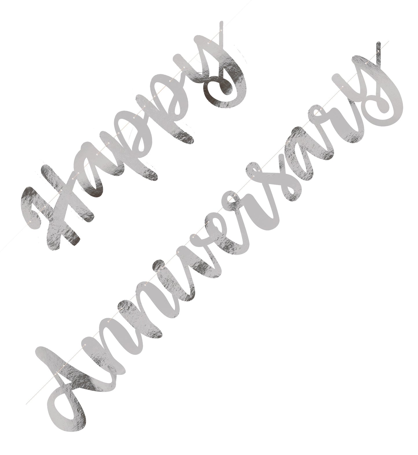Happy Anniversary Silver Banner