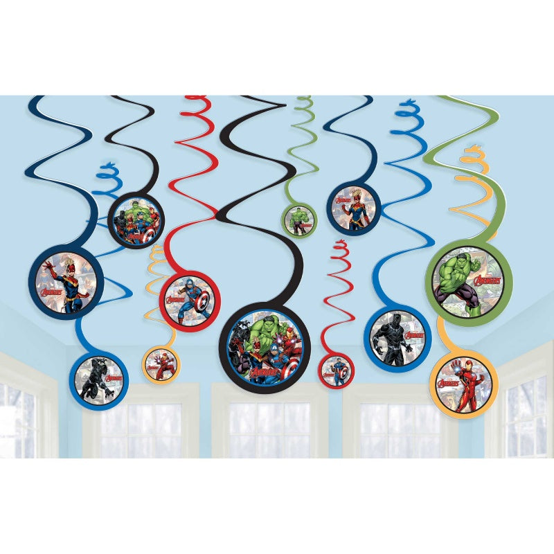 Marvel Powers Unite Spiral Decoration Pack Of 12