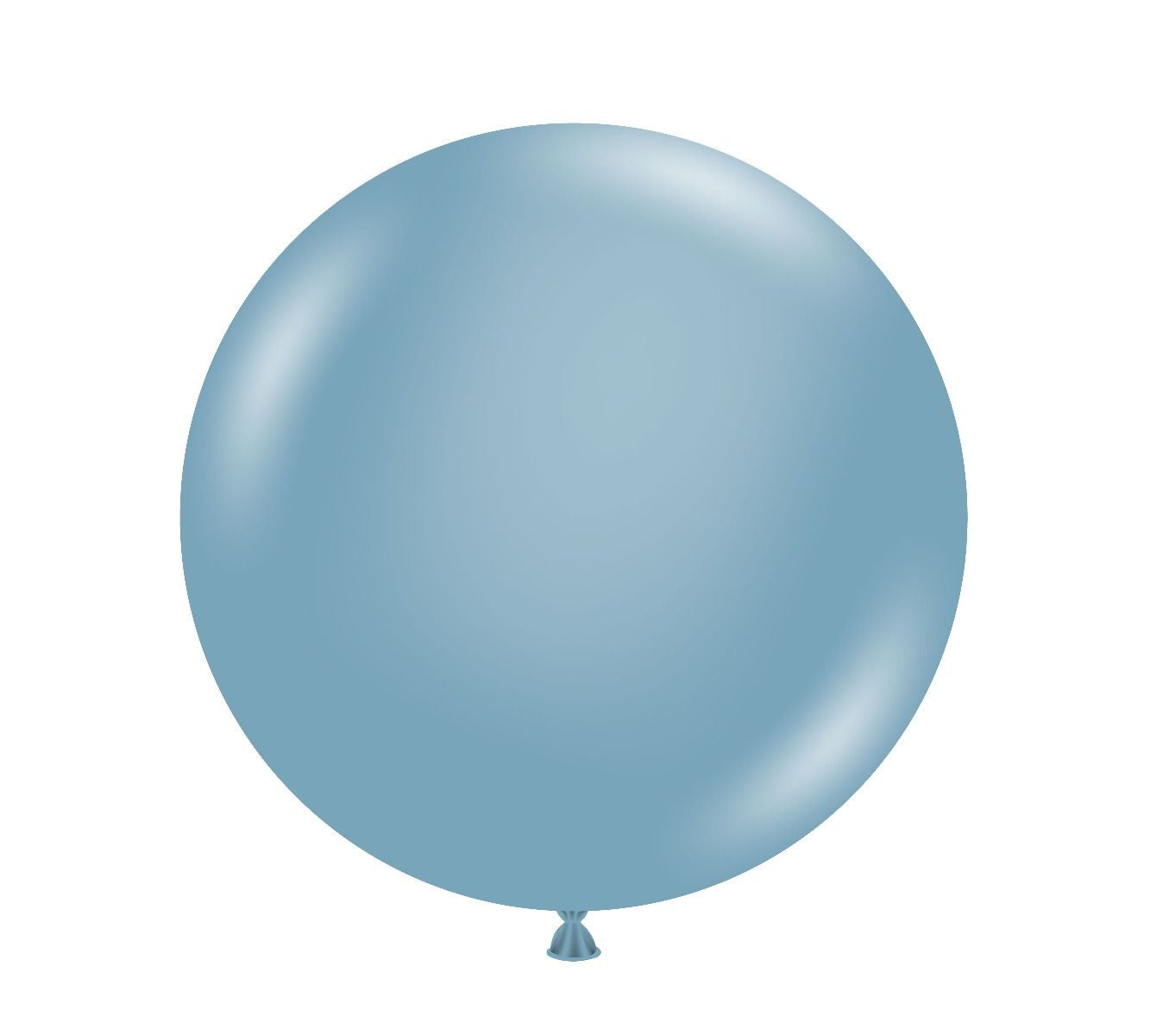 Latex Round Balloon 60cm Blue Slate Each