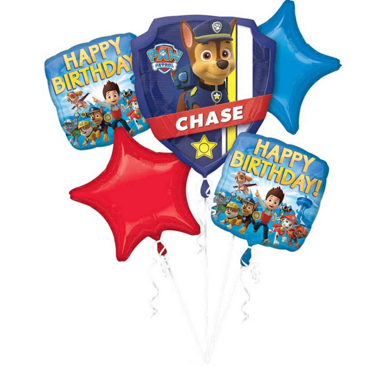 Foil Balloon Bouquet Paw Patrol Pack Of 5