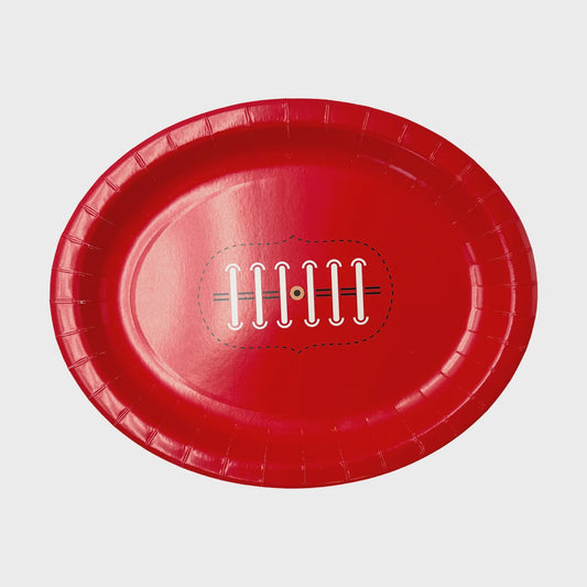Footy Paper Plates - Aussie Rules Football Theme Party Plates (Pack of 8) for Sports Parties & BBQs