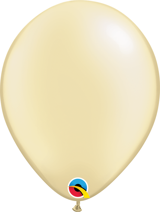 LATEX BALLOON 5"(12CM) METALLIC IVORY PACK OF 100