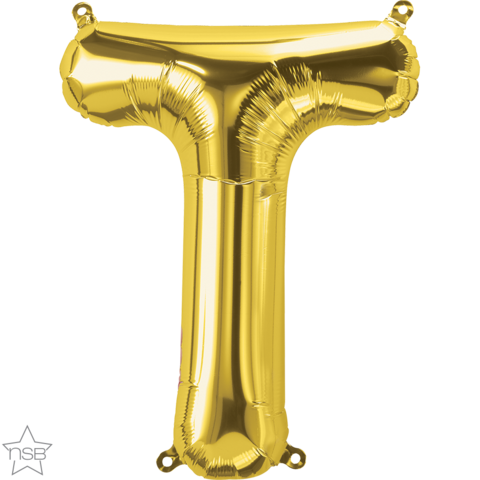 Foil Balloon 16" Letter Gold #T