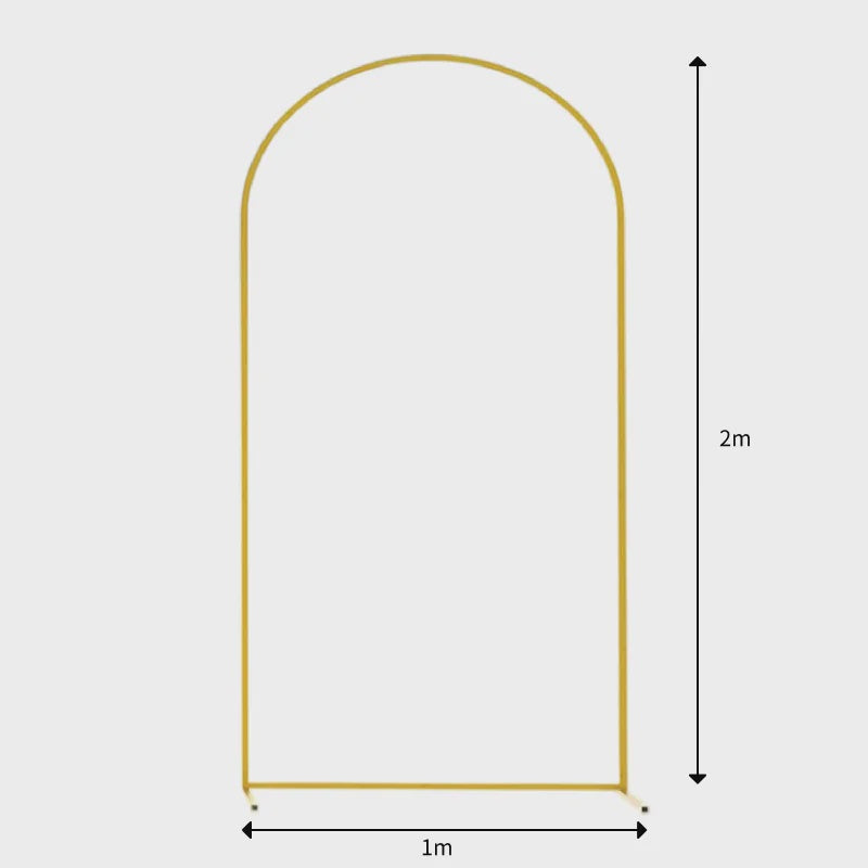 Oval Frame Gold Arch 2m For Hire