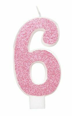 NUMERAL CANDLE 6 - PINK