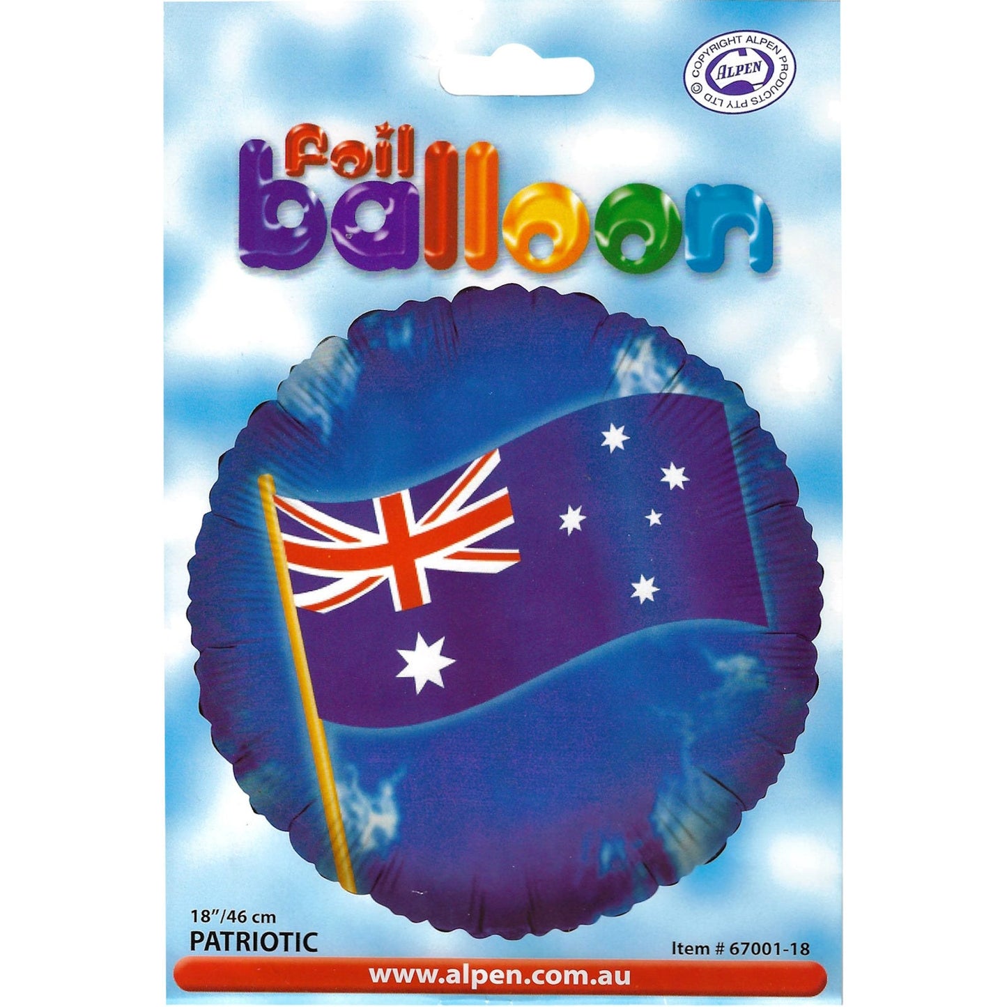 Foil Balloon 18"(45cm) Australian Flag