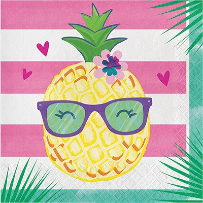 Pineapple And Friends Lunch Napkins Pack Of 16