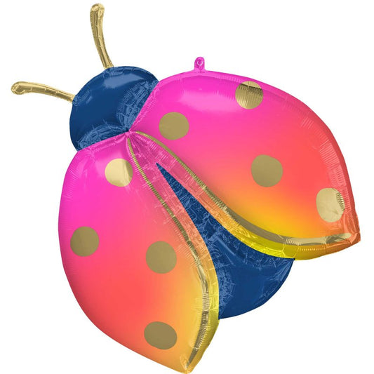 Foil SuperShape Balloon Colourful Ladybug