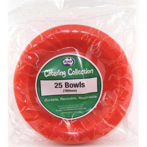 Plastic Bowl Orange Pack of 20