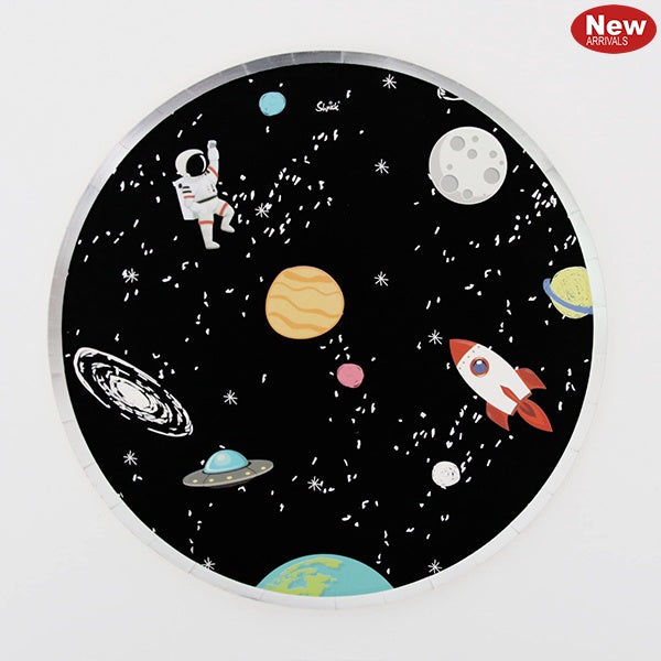 Space Rocket 23cm Paper Plate Pack Of 12