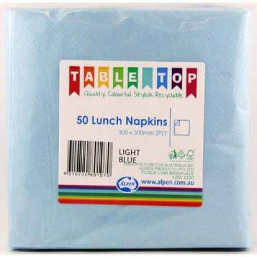 Lunch Napkins Light Blue Pack of 50