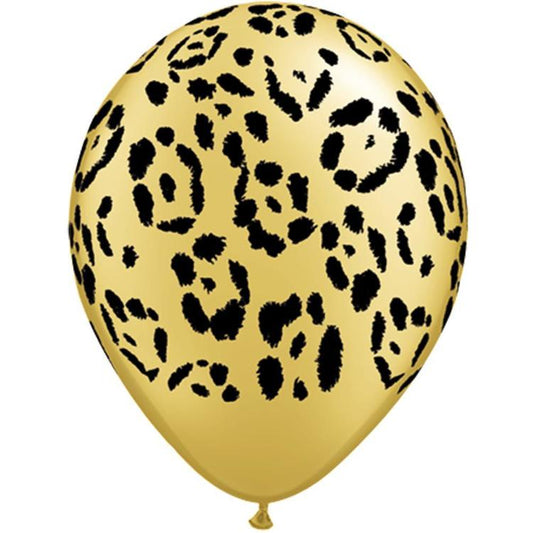 11" Print Safari Leopard Spots Latex Balloons Pack Of 50