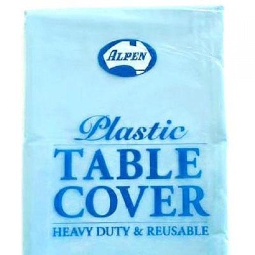 Round Plastic Tablecover Light Blue