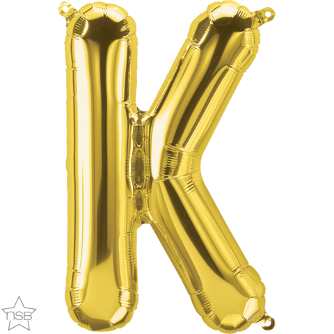 FOIL BALLOON 16" LETTER GOLD #K