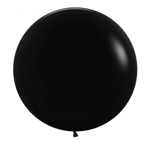 60cm Black Round Balloon Pack Of 3