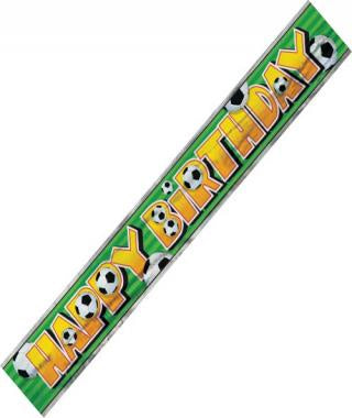 3d Soccer Happy Birthday Foil Banner
