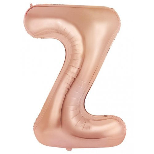34"(86CM) Decrotex Foil Balloon Alphabet Rose Gold #Z