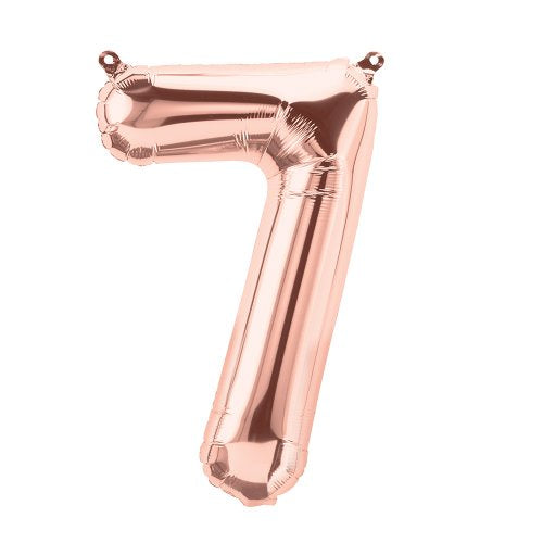 FOIL BALLOON 16" NUMBER ROSE GOLD #7