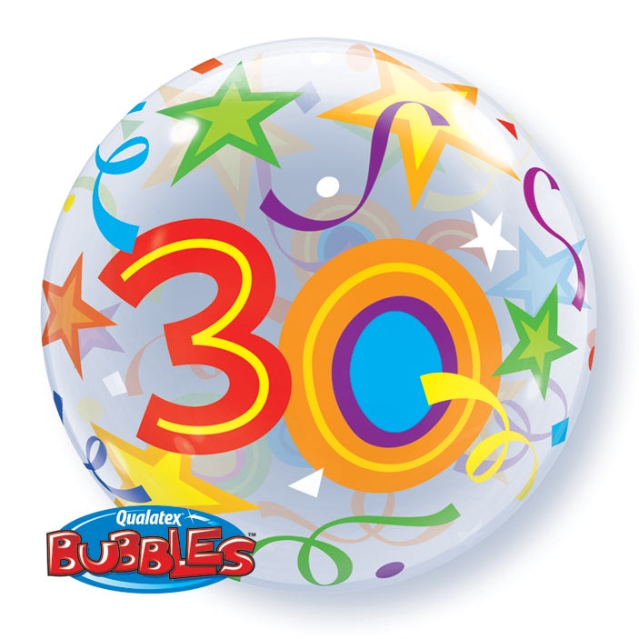 Bubble Balloon 22" Brilliant Star '30'