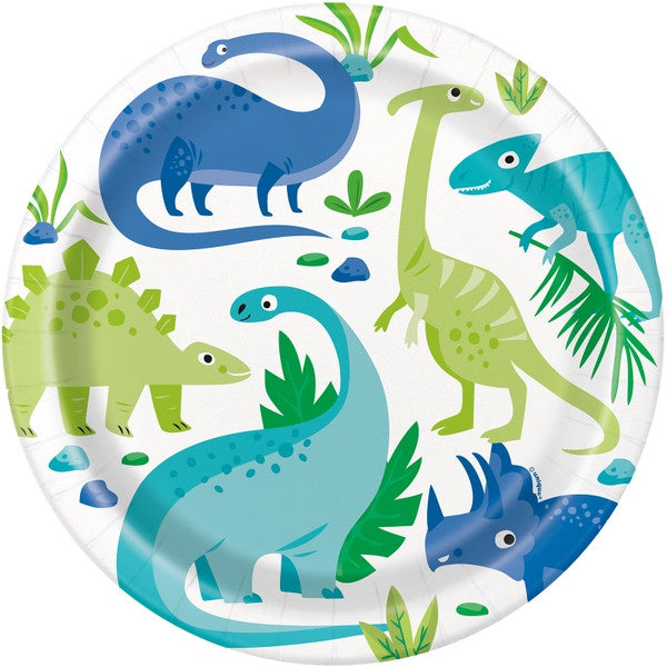 Dinosaur 9"(23cm) Plates Pack Of 8