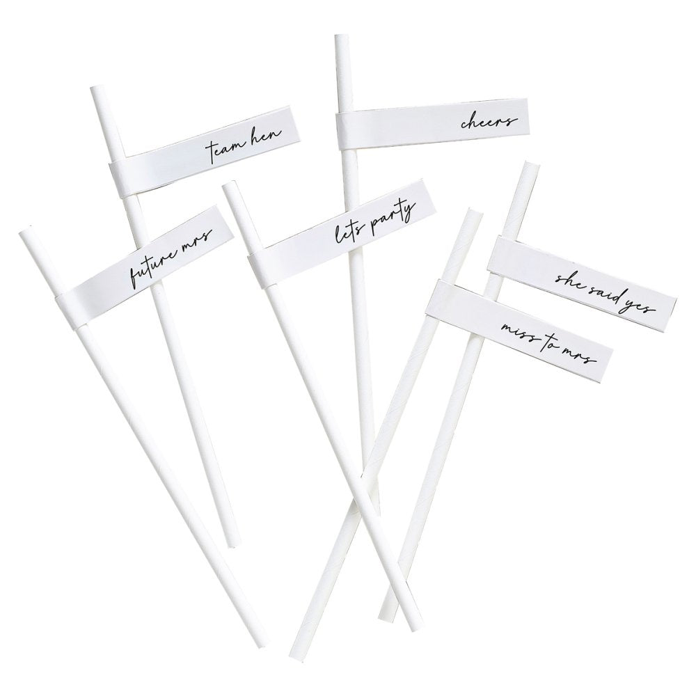 GR Hen Party Team Bride Straws