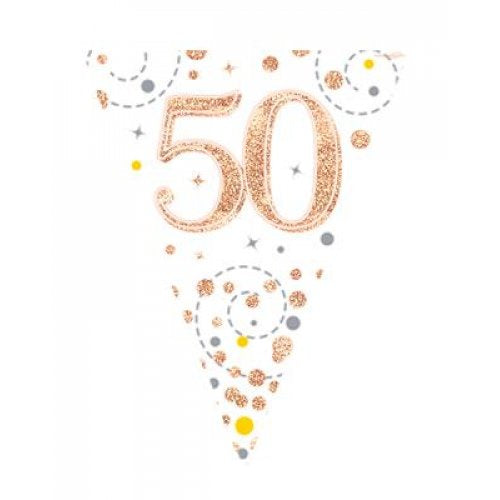 Sparkling Fizz Rose Gold Flag Banner 3.9m #50