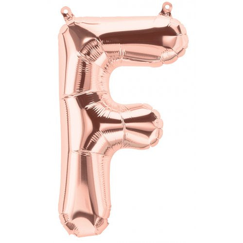 Foil Balloon 16" Letter Rose Gold #F